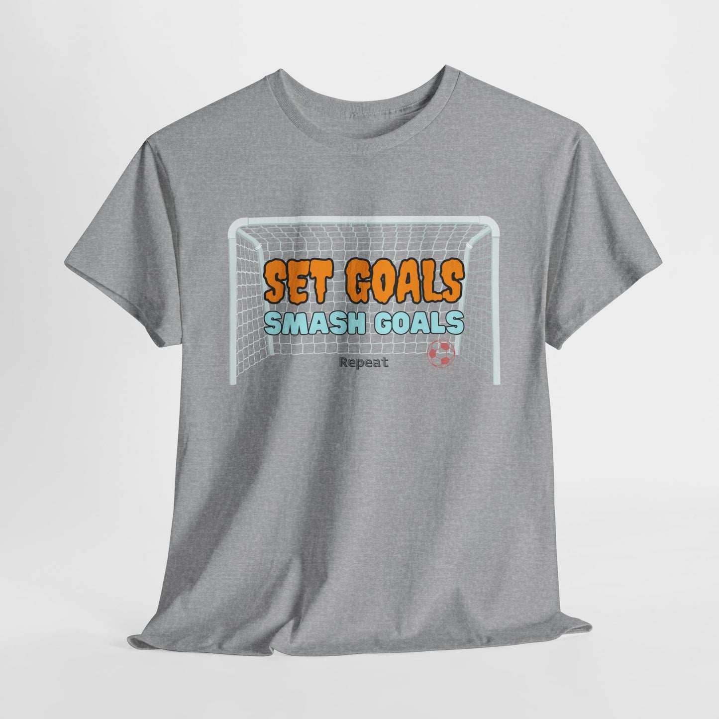 Set Goal, Smash Goal, Repeat Unisex Cotton Tee, Goal Shirt, Trendy Shirt, Positive Mindset Shirt, Perfect Gift Shirt, T-shirt With Quote