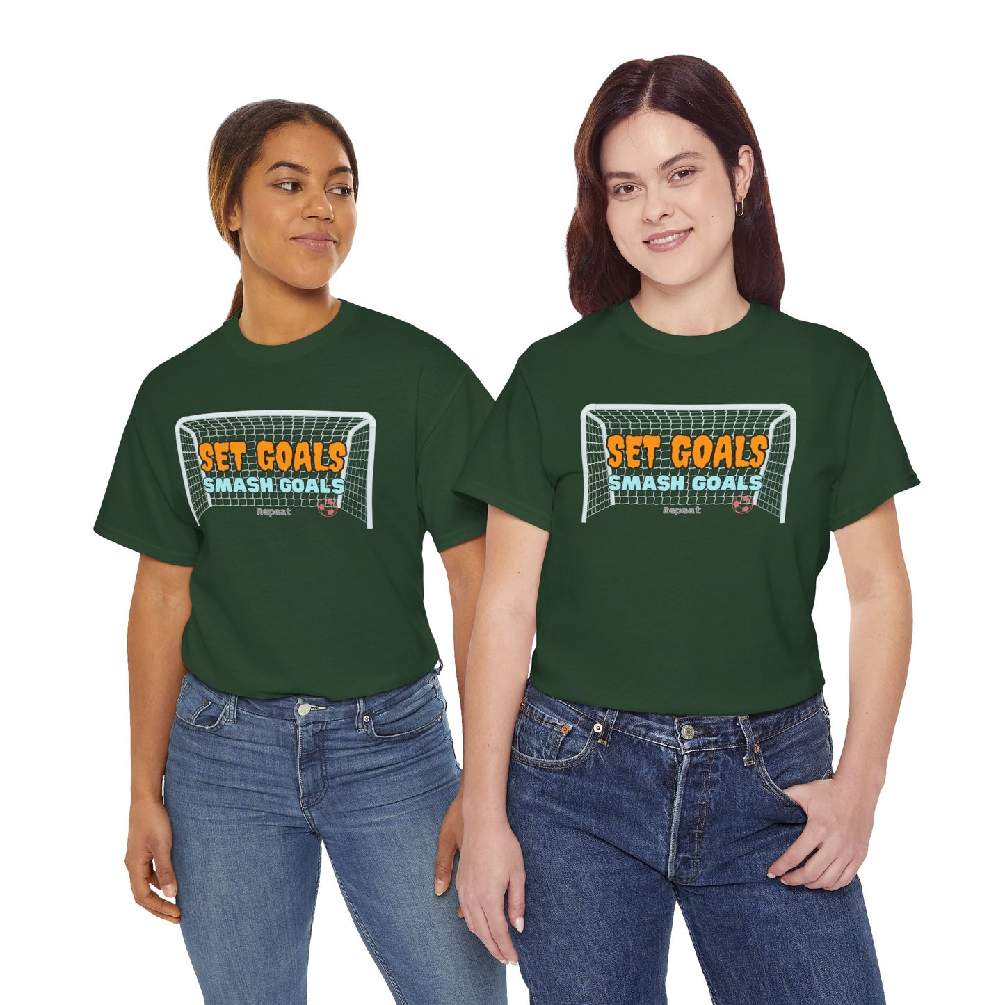 Set Goal, Smash Goal, Repeat Unisex Cotton Tee, Goal Shirt, Trendy Shirt, Positive Mindset Shirt, Perfect Gift Shirt, T-shirt With Quote