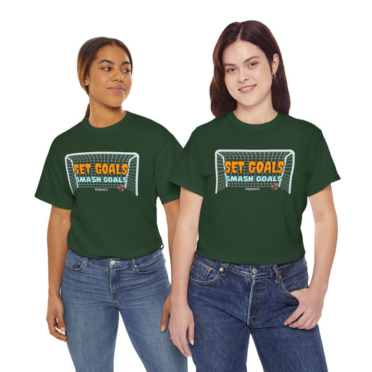 Set Goal, Smash Goal, Repeat Unisex Cotton Tee, Goal Shirt, Trendy Shirt, Positive Mindset Shirt, Perfect Gift Shirt, T-shirt With Quote