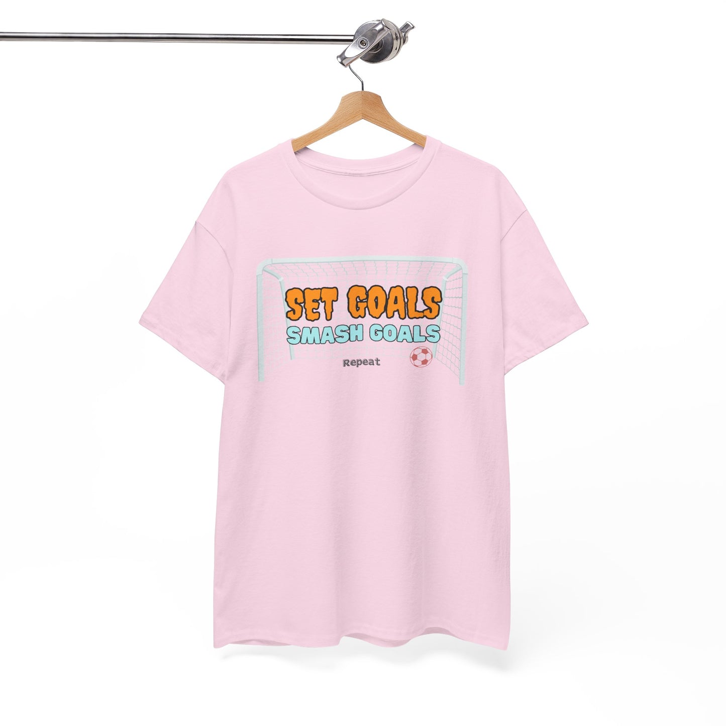 Set Goal, Smash Goal, Repeat Unisex Cotton Tee, Goal Shirt, Trendy Shirt, Positive Mindset Shirt, Perfect Gift Shirt, T-shirt With Quote