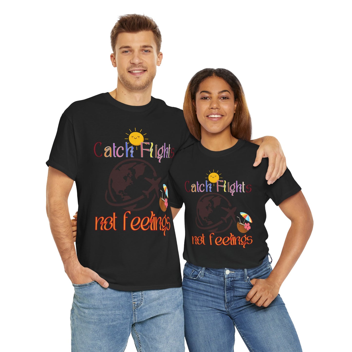 Catch Flights Not Feelings T-shirt Unisex Shirt Summer Shirt Airport Shirt Summer Vibe Shirt Trendy Summer Shirt Viral Summer Shirt Unisex