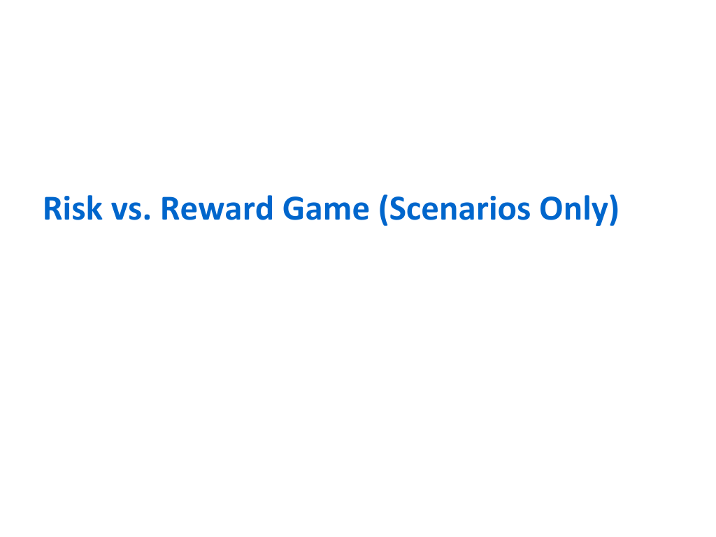 Risk vs. Reward Card Game Deck
