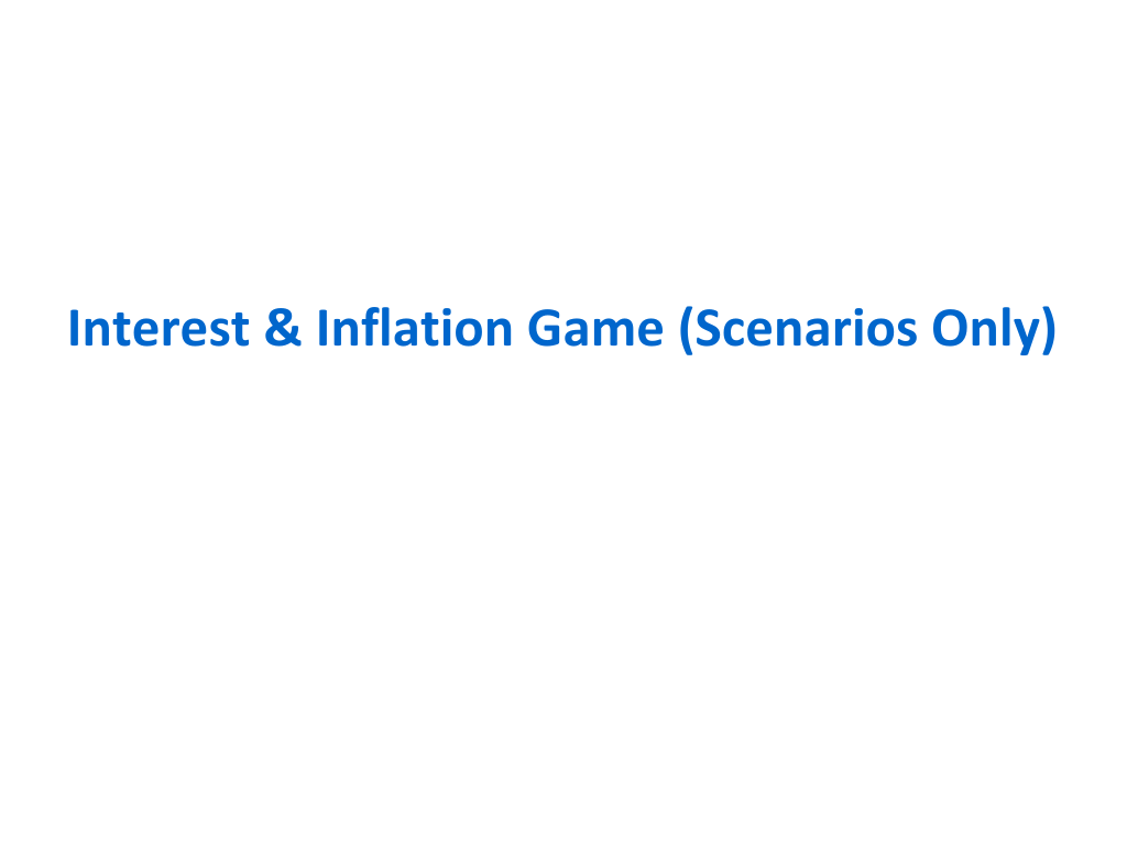 Interest-Inflation Card Deck Game