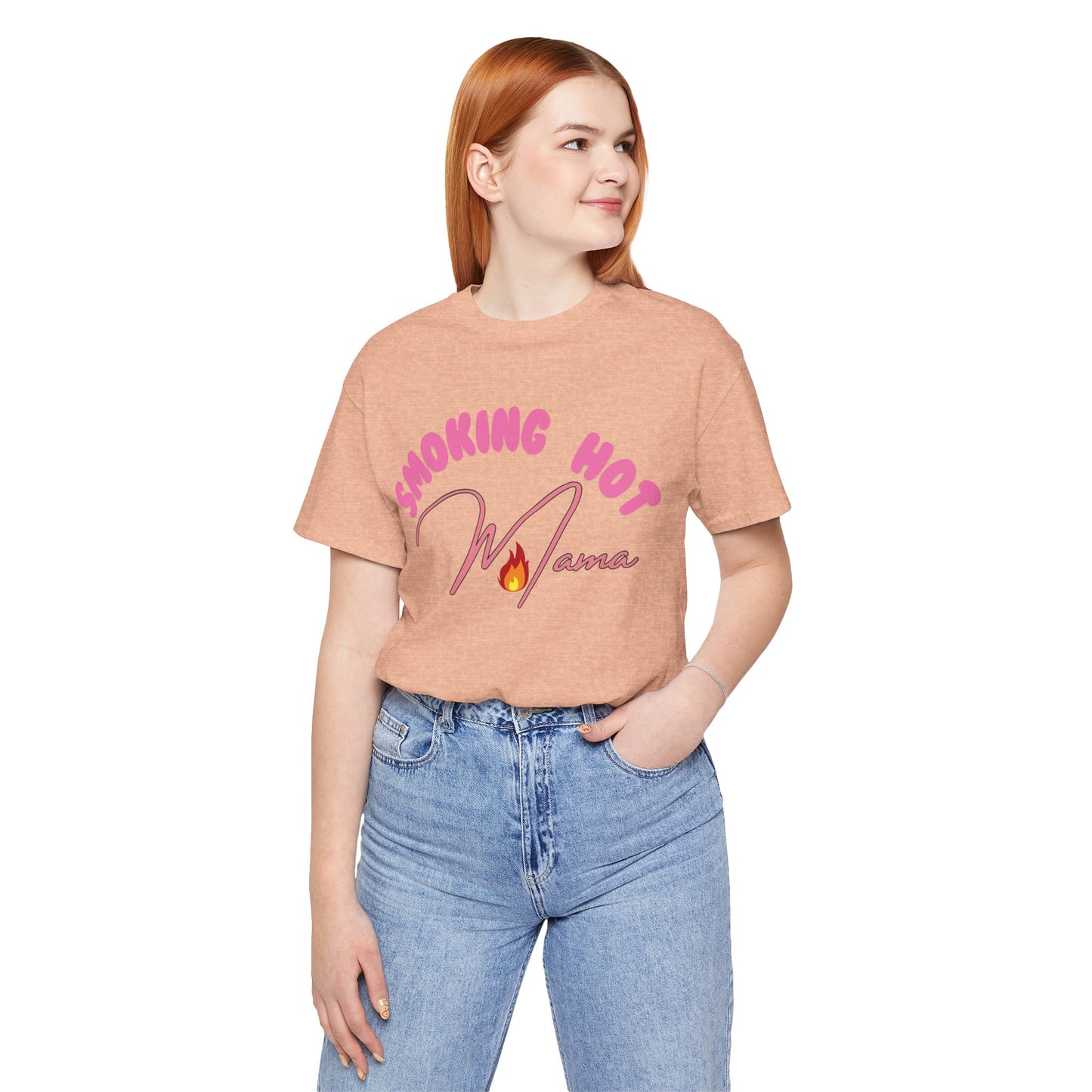 Moms T-Shirt Smoking Hot Mama Shirt Mother's Day Gift Perfect Gift Simple Shirt Stylish Shirt Mama Vibe Cool Mom Shirt Family Shirt Mom Vibe