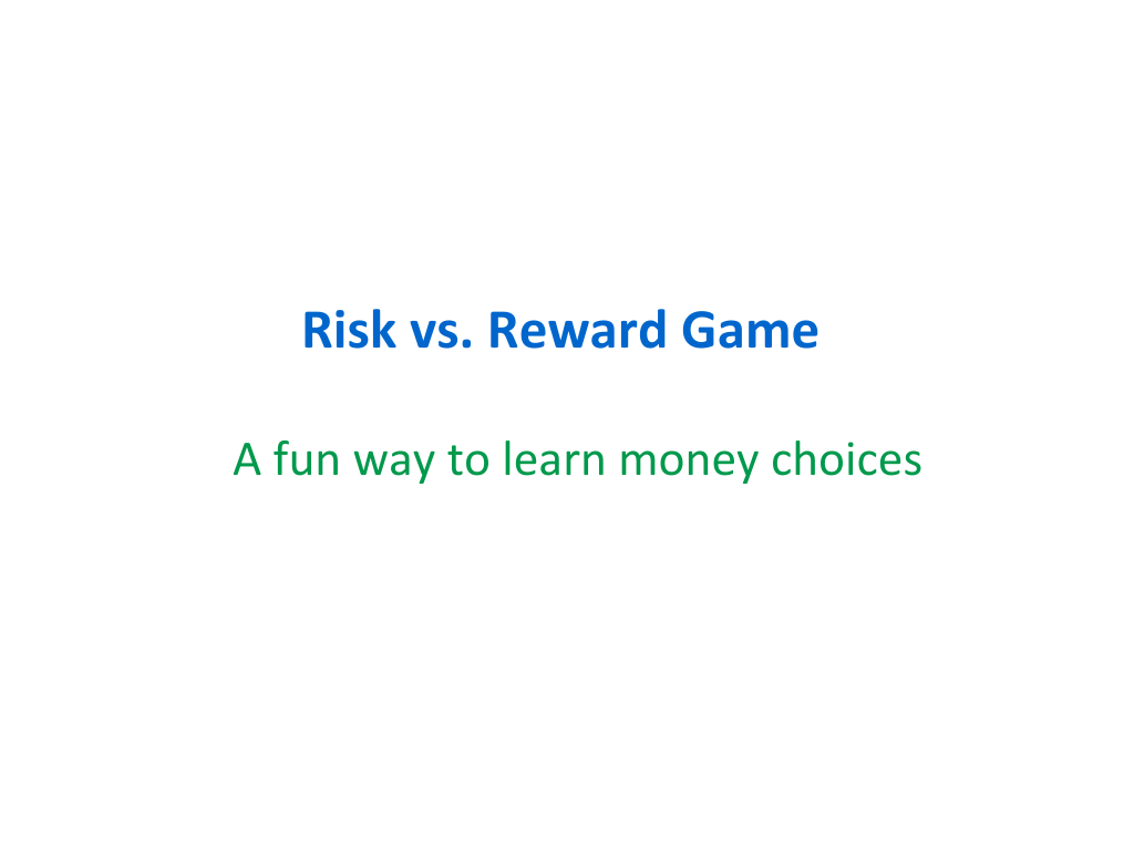 Risk vs. Reward Card Game Deck