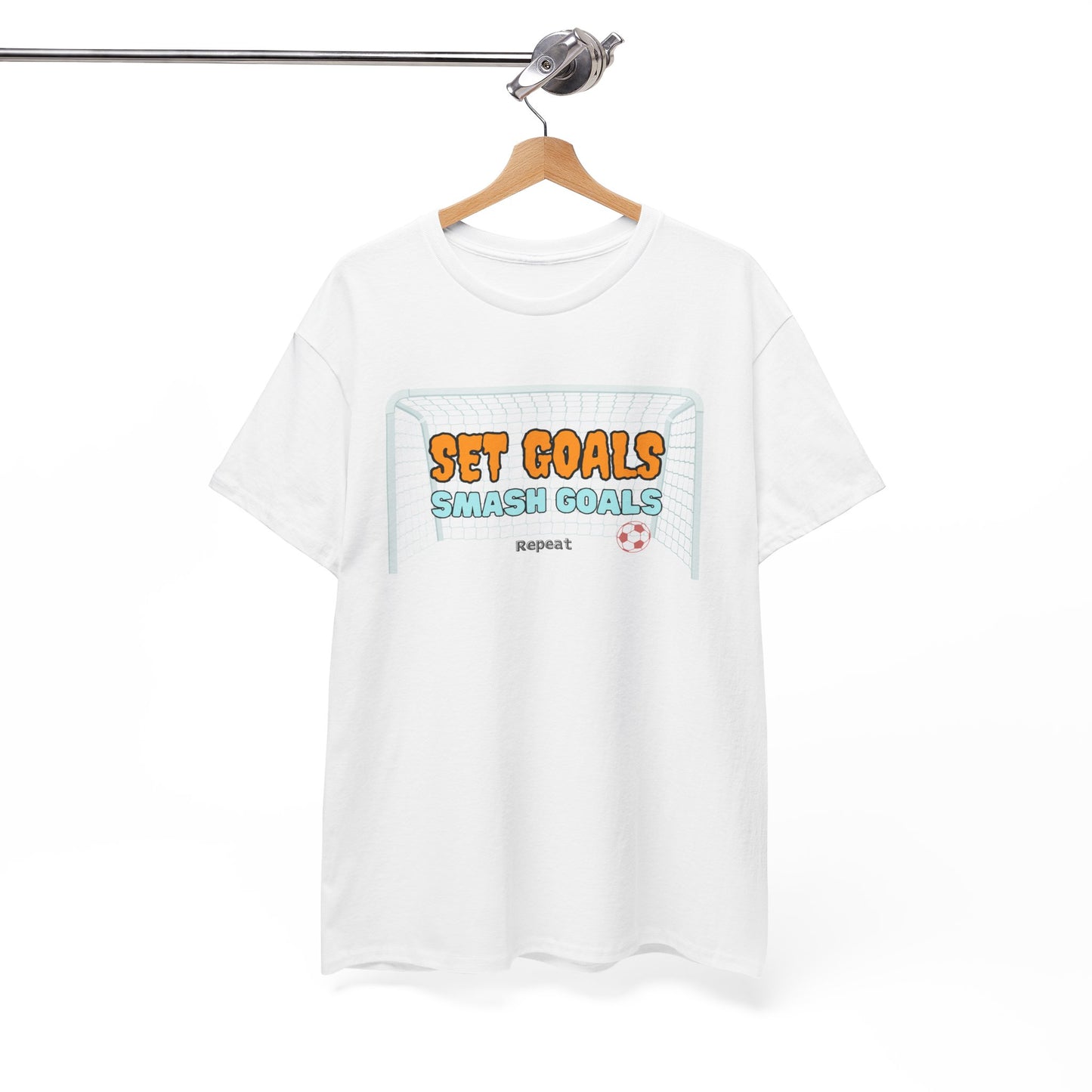 Set Goal, Smash Goal, Repeat Unisex Cotton Tee, Goal Shirt, Trendy Shirt, Positive Mindset Shirt, Perfect Gift Shirt, T-shirt With Quote