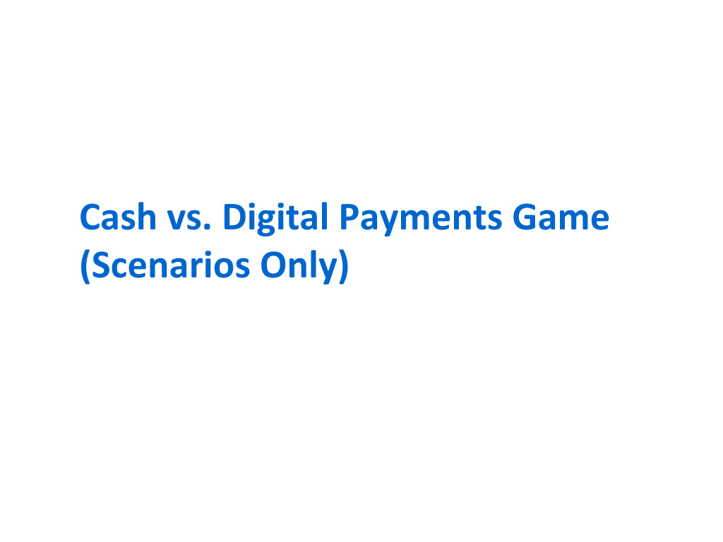 Budget Categories & Cash vs. Digital Card Game Deck