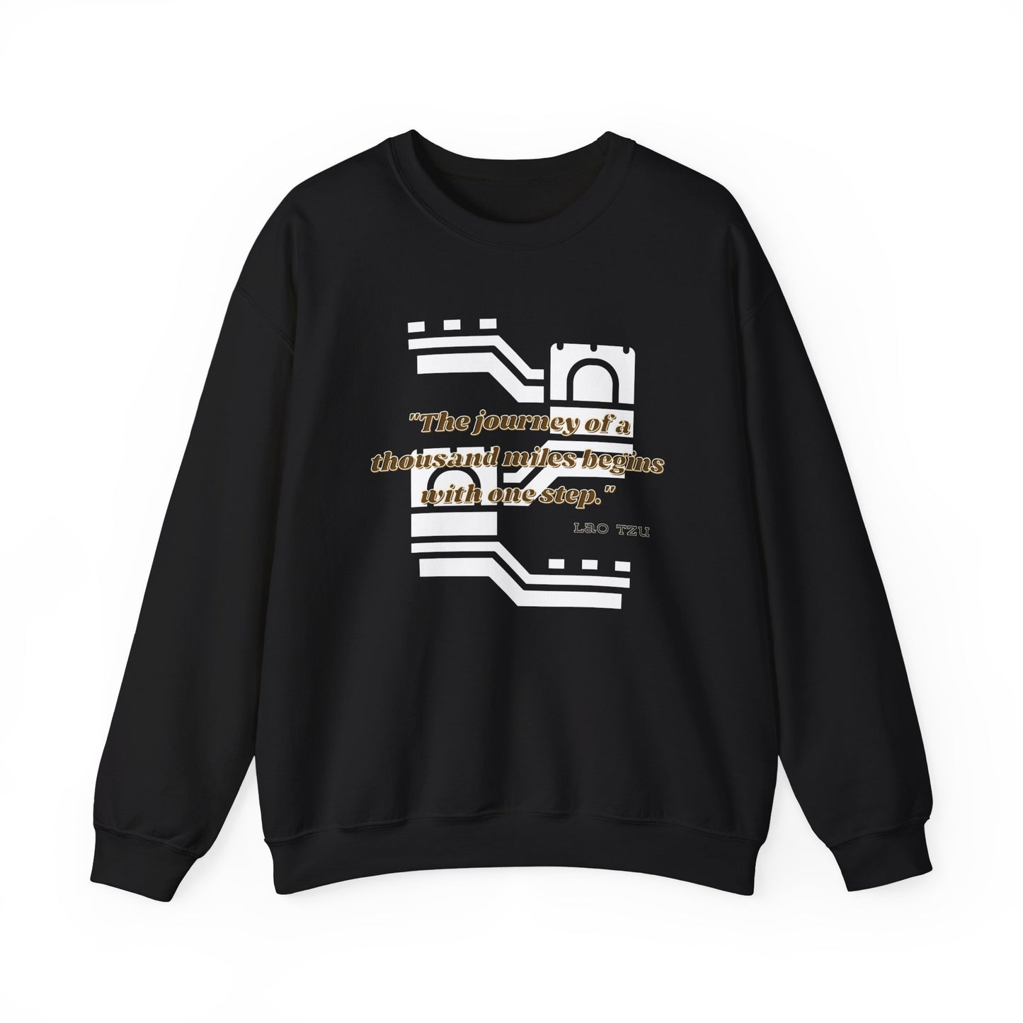 The Journey of a Thousand Miles Begins with One Step Unisex Sweatshirt Journey Sweatshirt Right Direction Sweatshirt Success Gift Sweatshirt