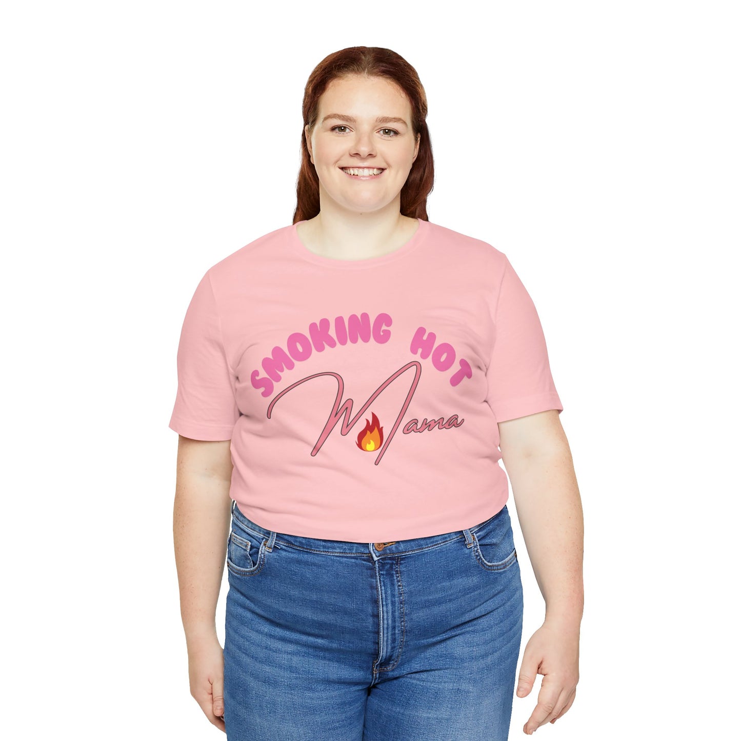 Moms T-Shirt Smoking Hot Mama Shirt Mother's Day Gift Perfect Gift Simple Shirt Stylish Shirt Mama Vibe Cool Mom Shirt Family Shirt Mom Vibe