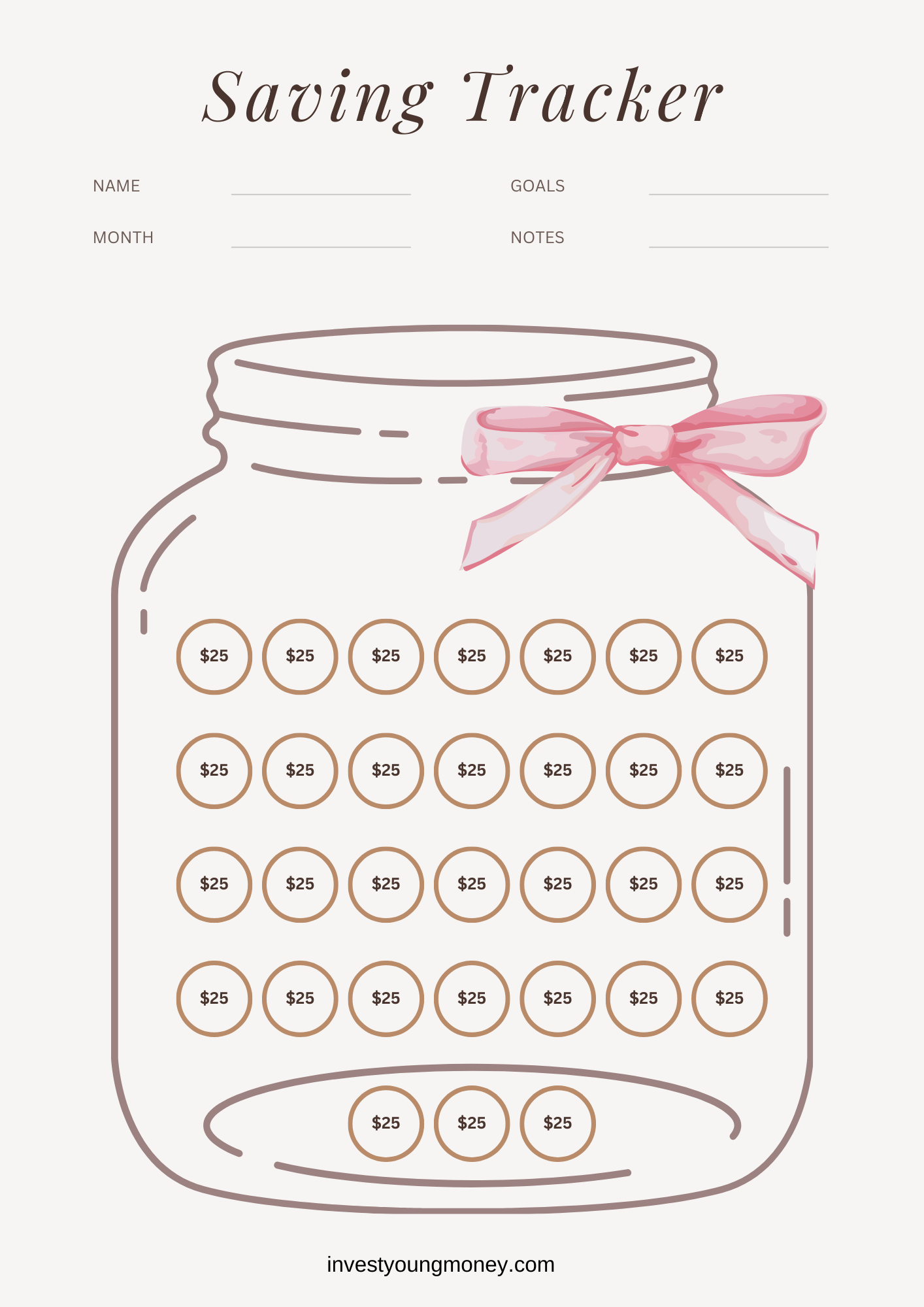 Elementary Savings Planner Kids Savings Tracker Kids Saving Goal Savings Plan for Kids Savings Challenge Saving Chat for Kids Money Tracker
