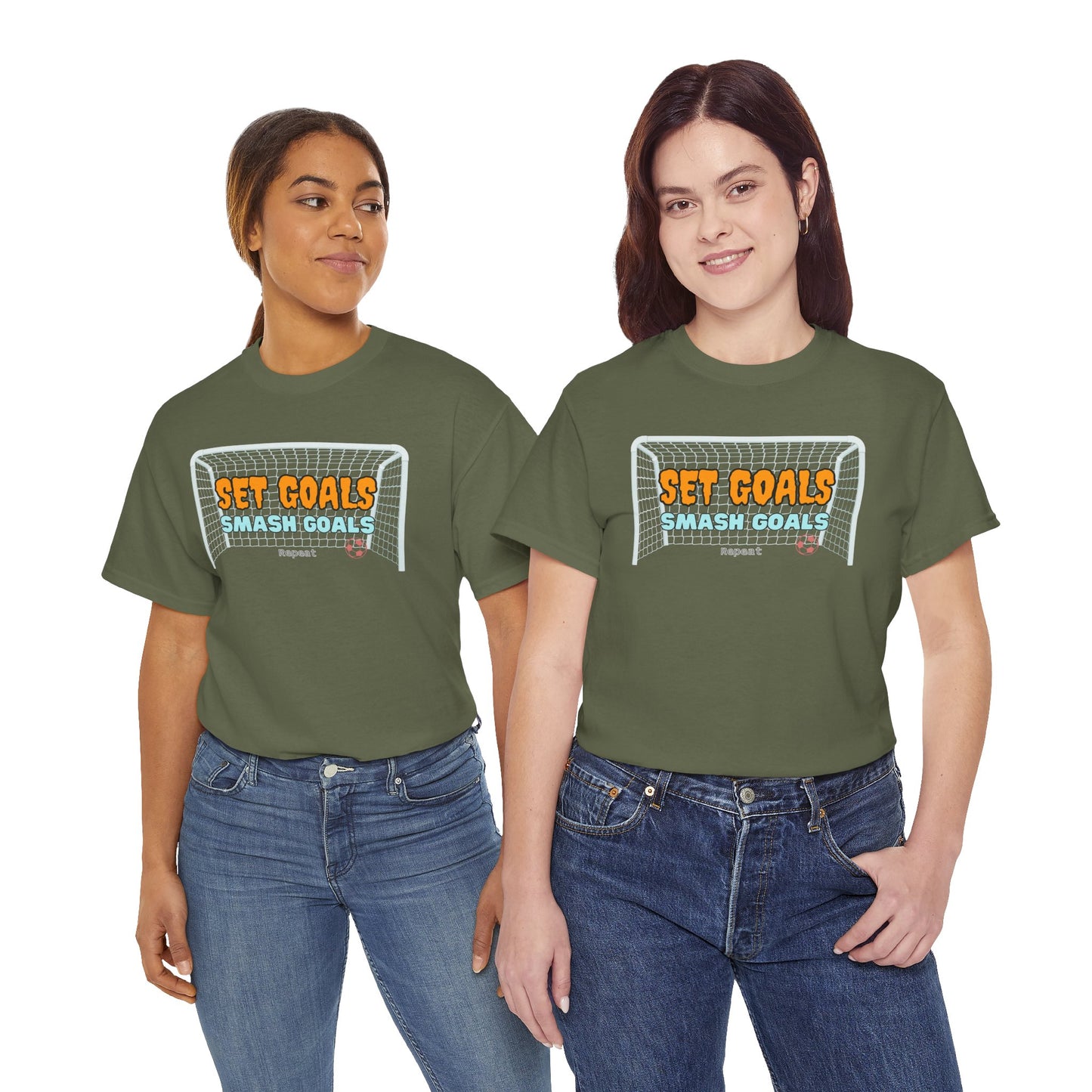 Set Goal, Smash Goal, Repeat Unisex Cotton Tee, Goal Shirt, Trendy Shirt, Positive Mindset Shirt, Perfect Gift Shirt, T-shirt With Quote