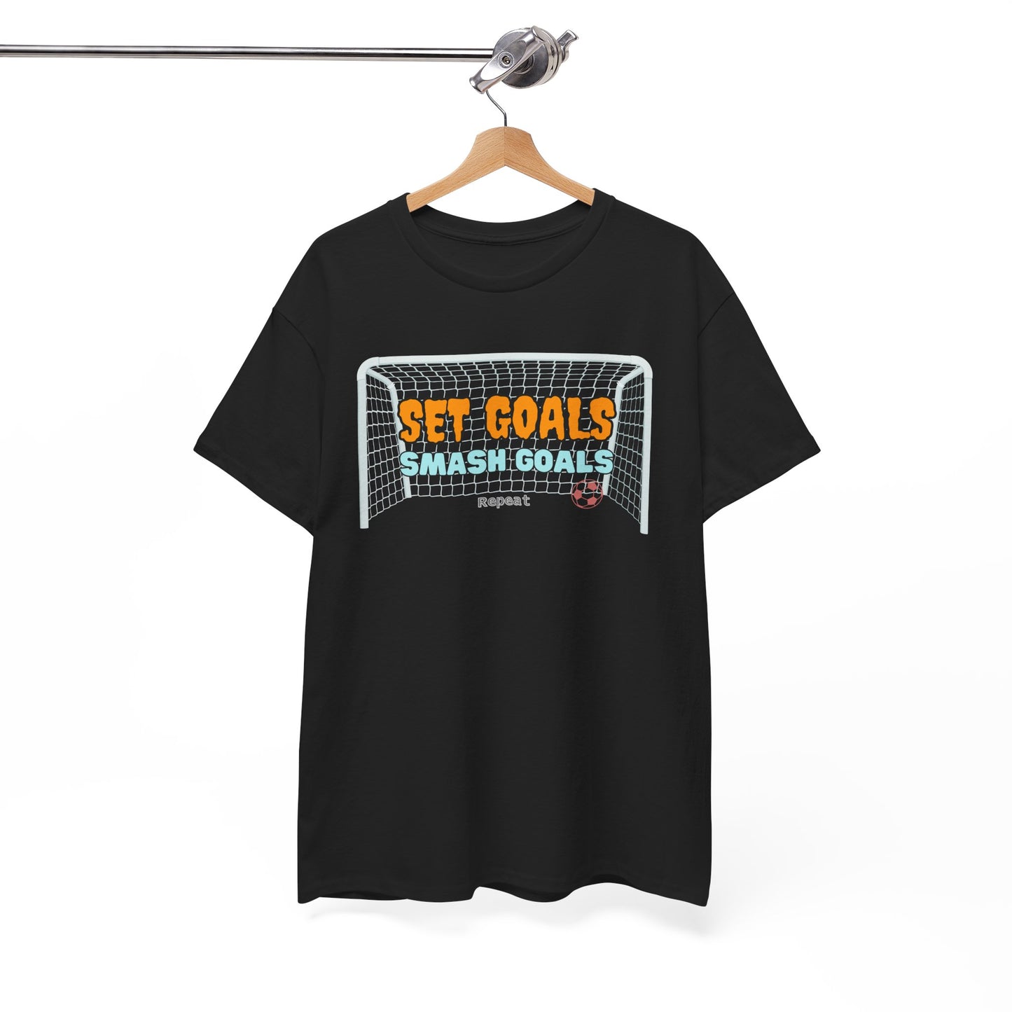 Set Goal, Smash Goal, Repeat Unisex Cotton Tee, Goal Shirt, Trendy Shirt, Positive Mindset Shirt, Perfect Gift Shirt, T-shirt With Quote