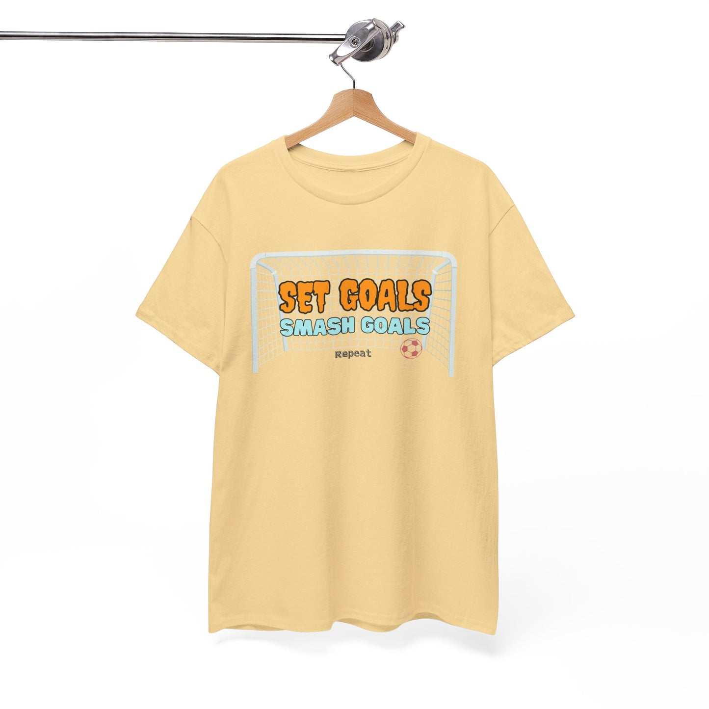 Set Goal, Smash Goal, Repeat Unisex Cotton Tee, Goal Shirt, Trendy Shirt, Positive Mindset Shirt, Perfect Gift Shirt, T-shirt With Quote
