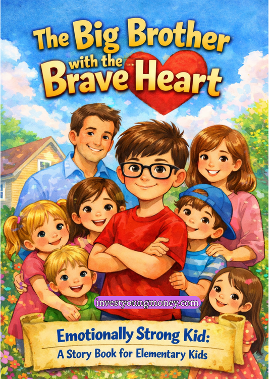 The Big Brother with the Brave Heart Kids Story Book | Courage & Kindness for Children | Social Emotional Learning Printable