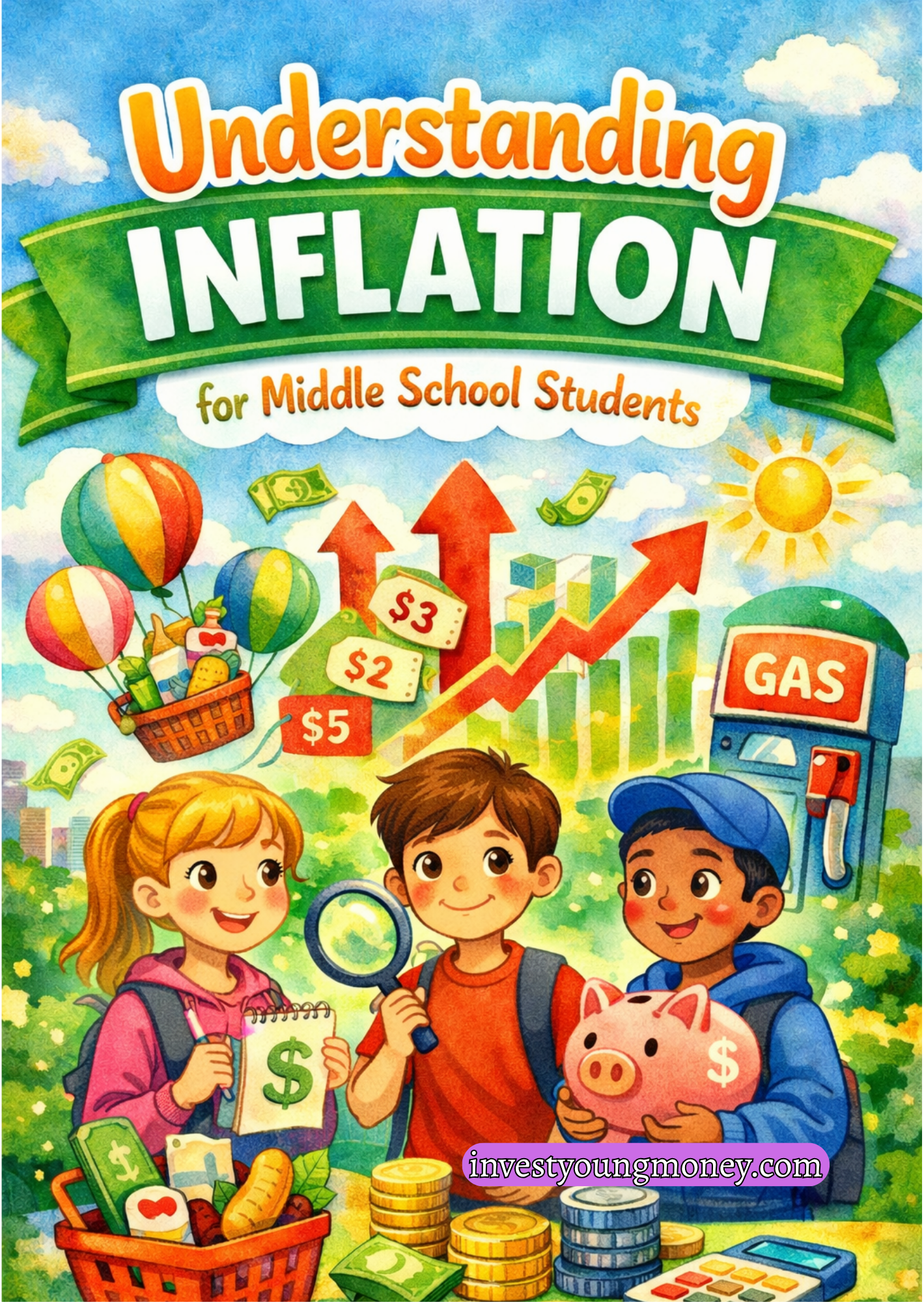 Understanding Inflation Middle School Workbook | Financial Literacy for Kids | Money Management Activity Book | Economics for Middle School Printable