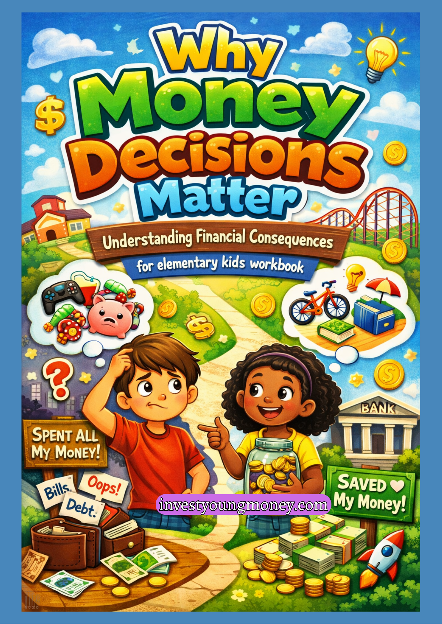 Why Money Decisions Matter Kids Workbook | Teaching Smart Spending & Saving | Elementary Financial Literacy Printable