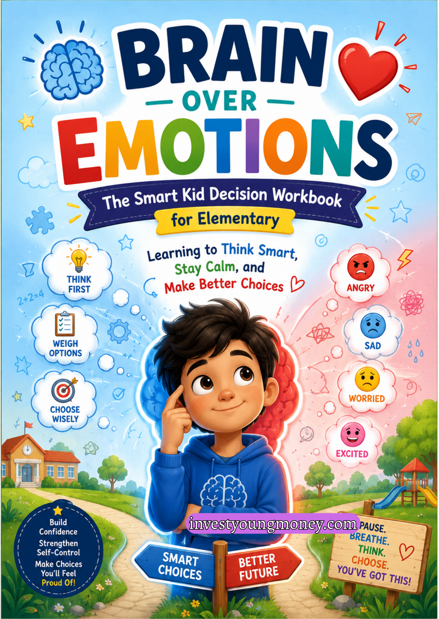 Brain Over Emotion for Elementary Kids | Social Emotional Learning Workbook | Emotional Intelligence Activities | Printable Mindset & Self-Control PDF
