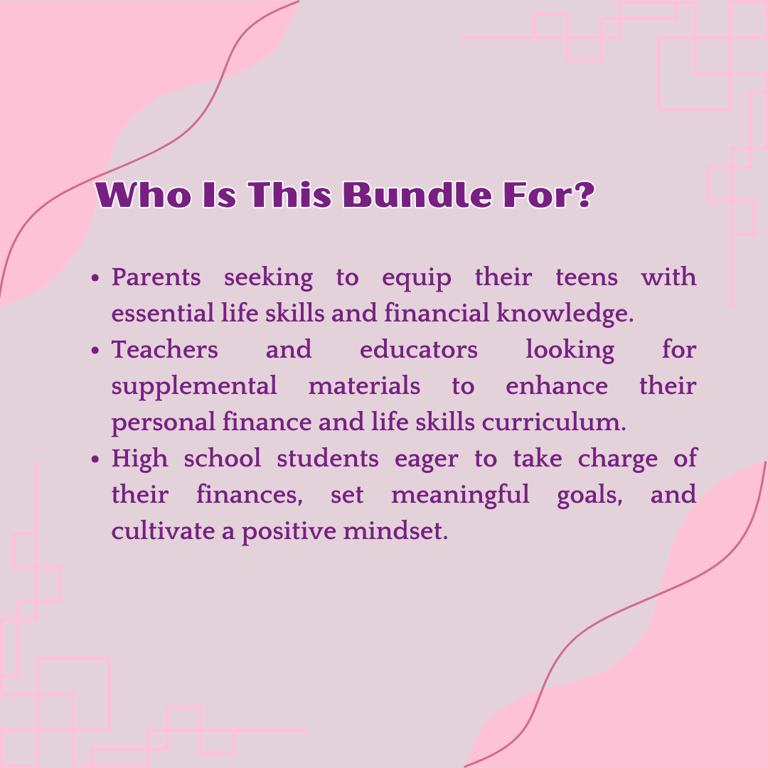 High School Financial Learning Book Bundle II Teens Financial Book Empower Teens to Build Financial Confidence and Personal Growth with the High School Bundle II