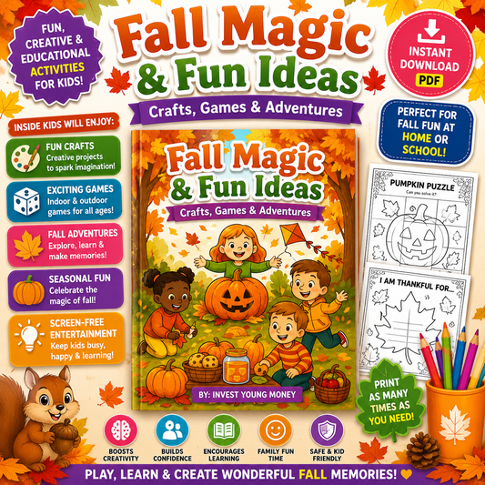 Fall Activities for Kids | Autumn Activity Pack | Indoor & Outdoor Games, Crafts & Adventures | Printable PDF