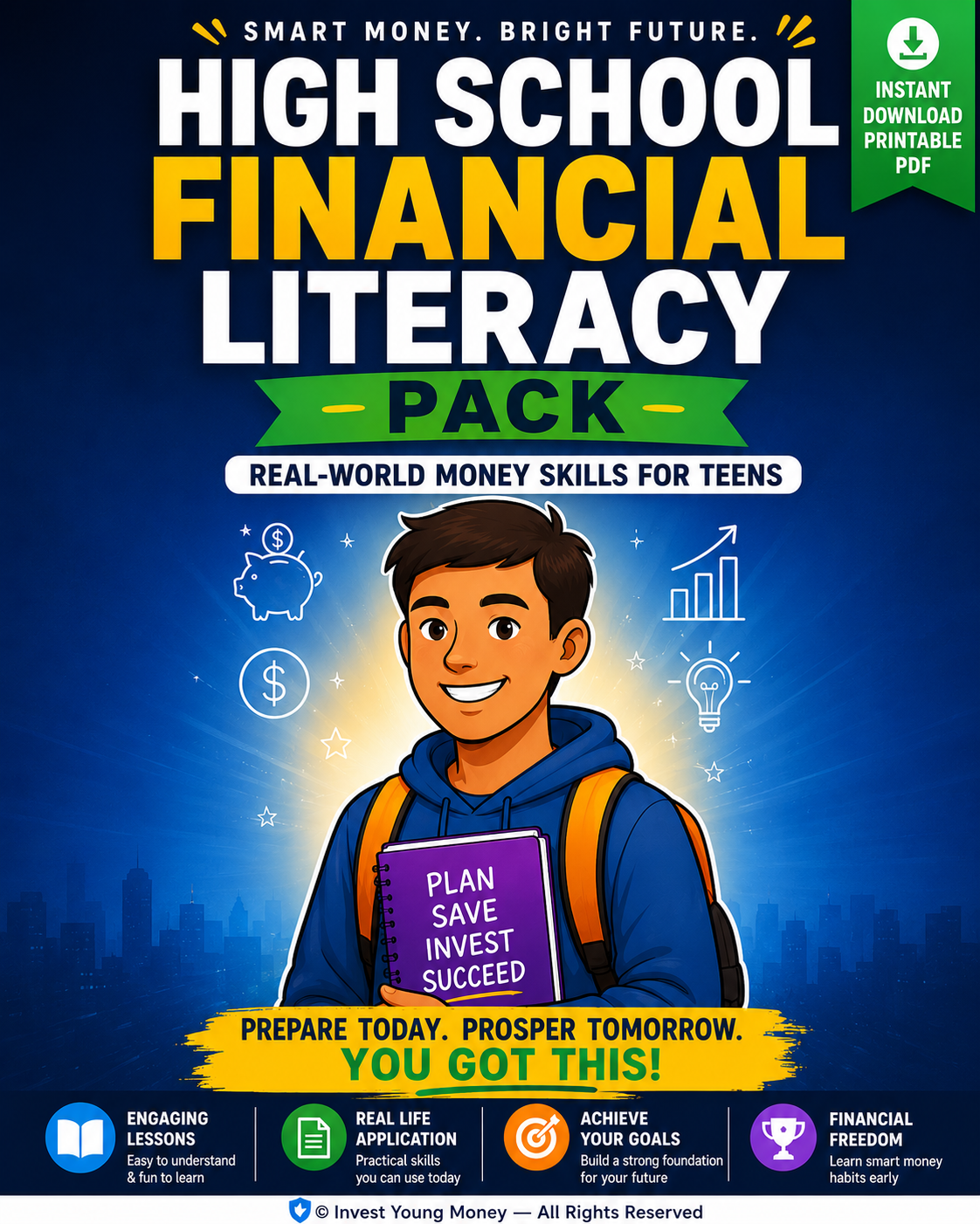 High School Financial Literacy Pack | Personal Finance, Budgeting, Banking, Credit & Taxes | Printable PDF
