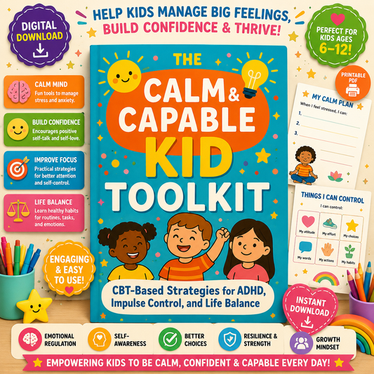 Mindfulness Workbook for Kids | Calm and Capable Toolkit | Social Emotional Learning Activities | Elementary Printable