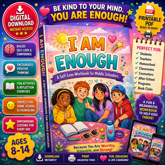 I Am Enough | Self-Love & Confidence Workbook for Middle School