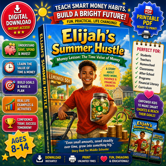 Elijah’s Summer Hustle | Middle School Financial Literacy Storybook