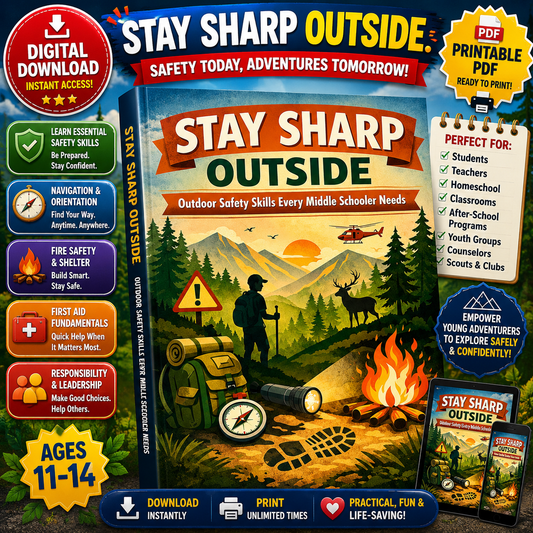 Outdoor Safety Skills for Middle Schoolers | Stay Sharp Outside Life Skills Workbook