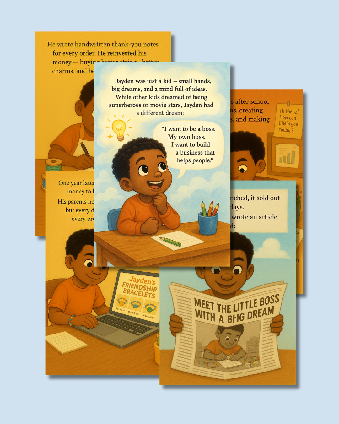 DREAM BIG, LITTLE BOSS STORY | A Motivational Storybook for Kids | Printable Confidence Builder | Inspiring Young Entrepreneurs & Big Dreamers