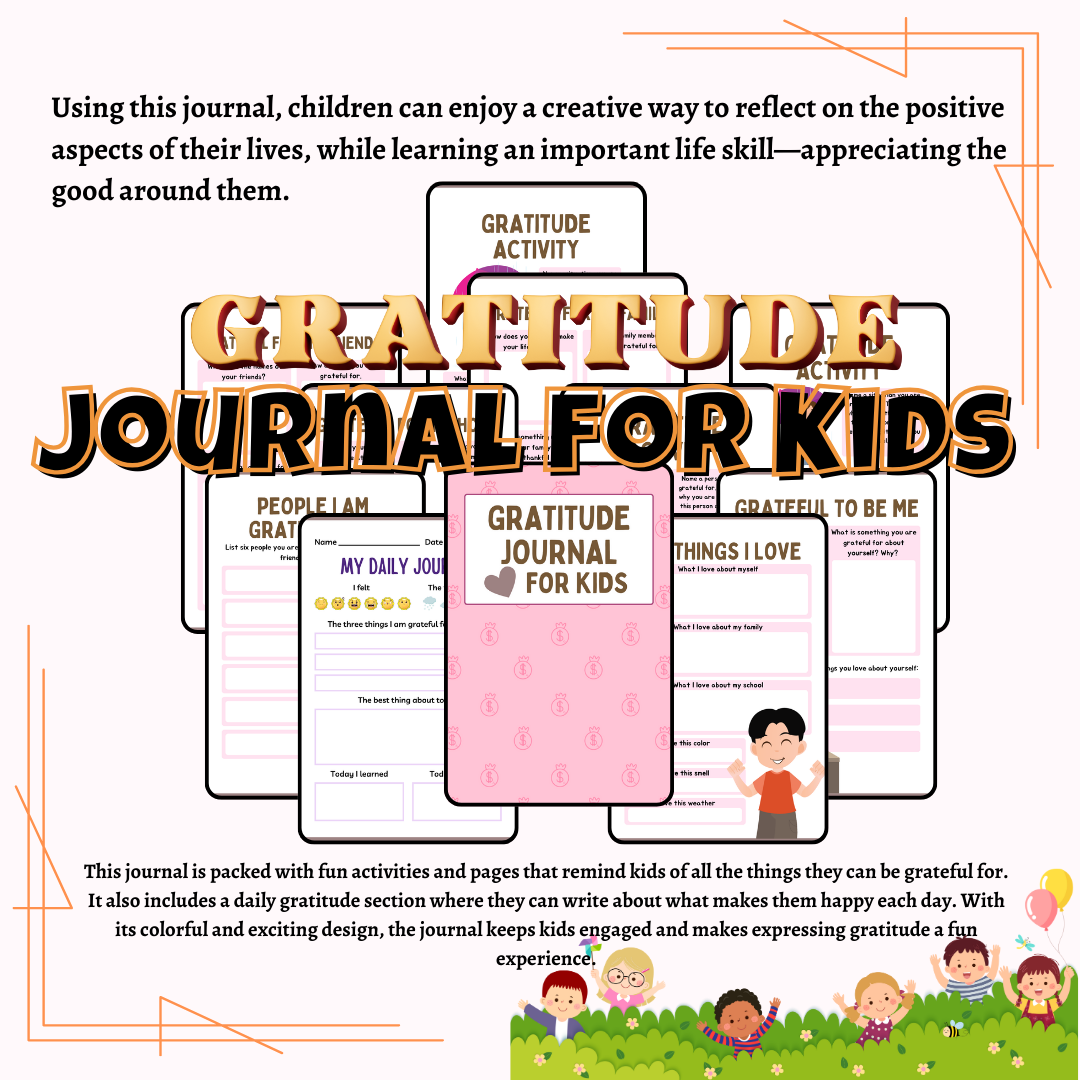 Kids Gratitude Journal (Digital Printable) Kids Diary Kids Activities