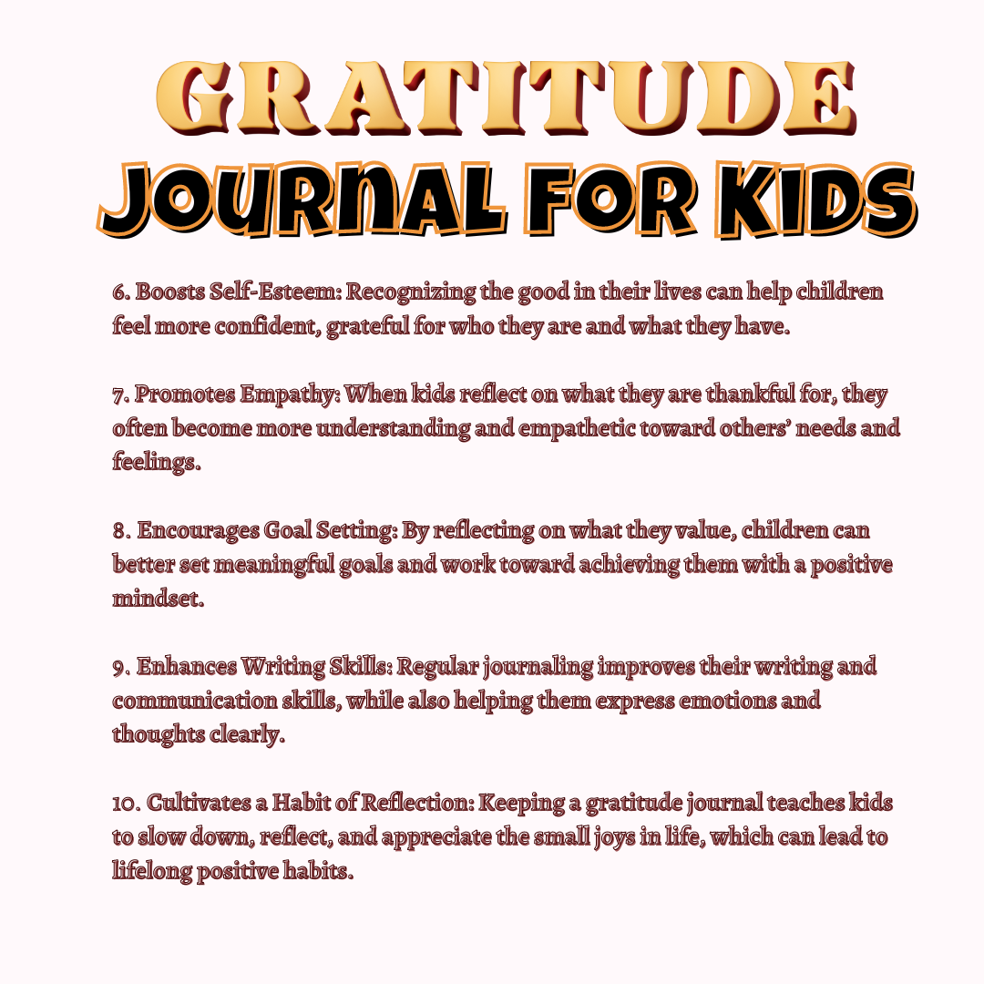 Kids Gratitude Journal (Digital Printable) Kids Diary Kids Activities