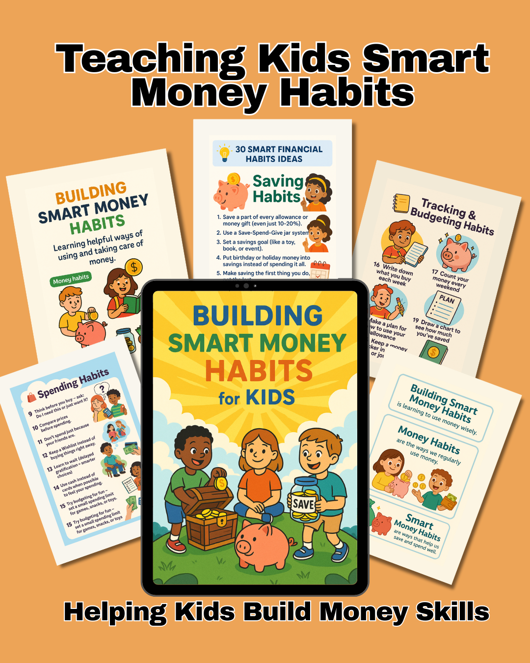 Smart Financial Handouts Building Smart Money Habits for Kids | Financial Literacy Printables ...