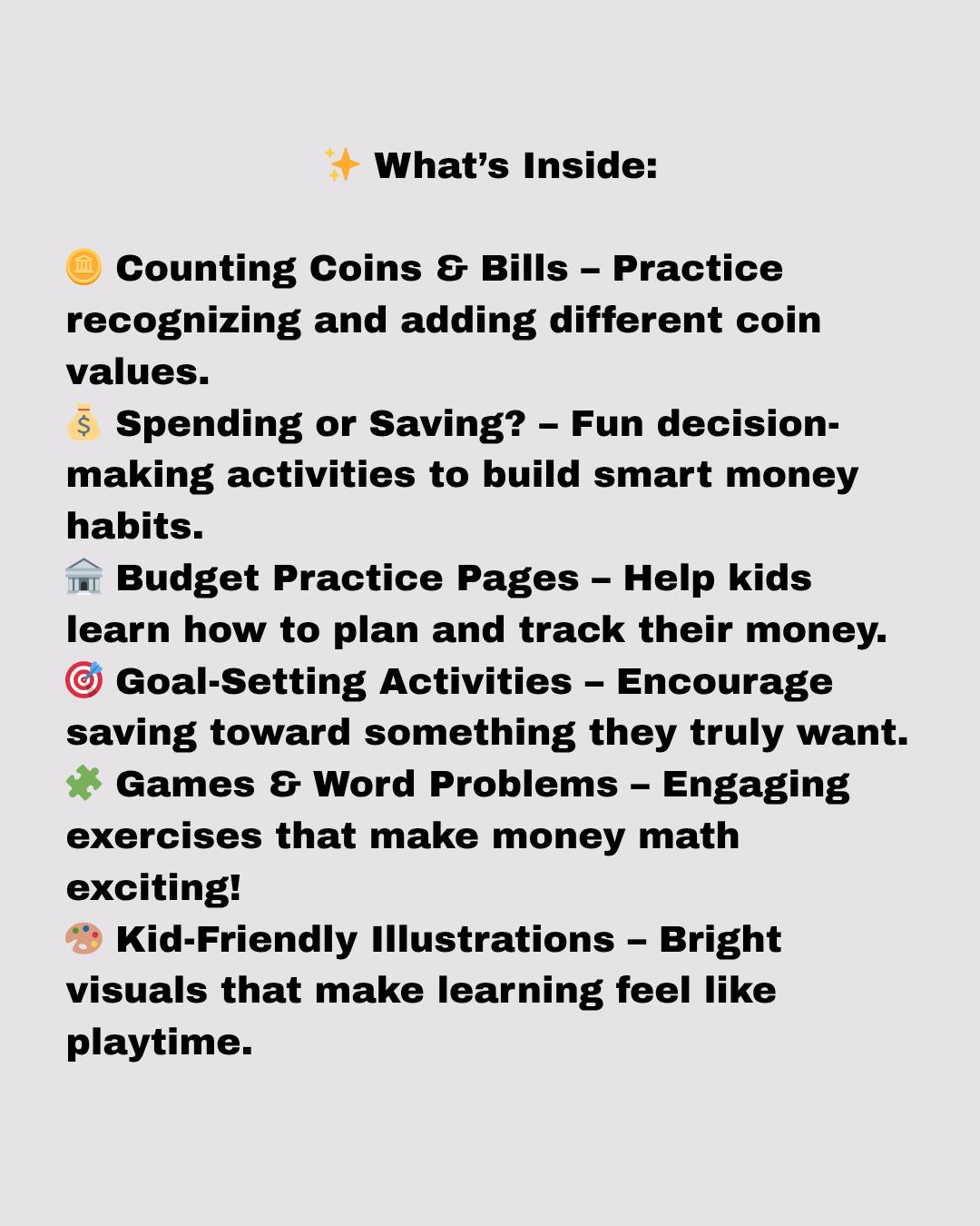 Money Worksheets for Kids | Learn to Save, Spend, and Budget | Financial Literacy Printable for Kids PDF