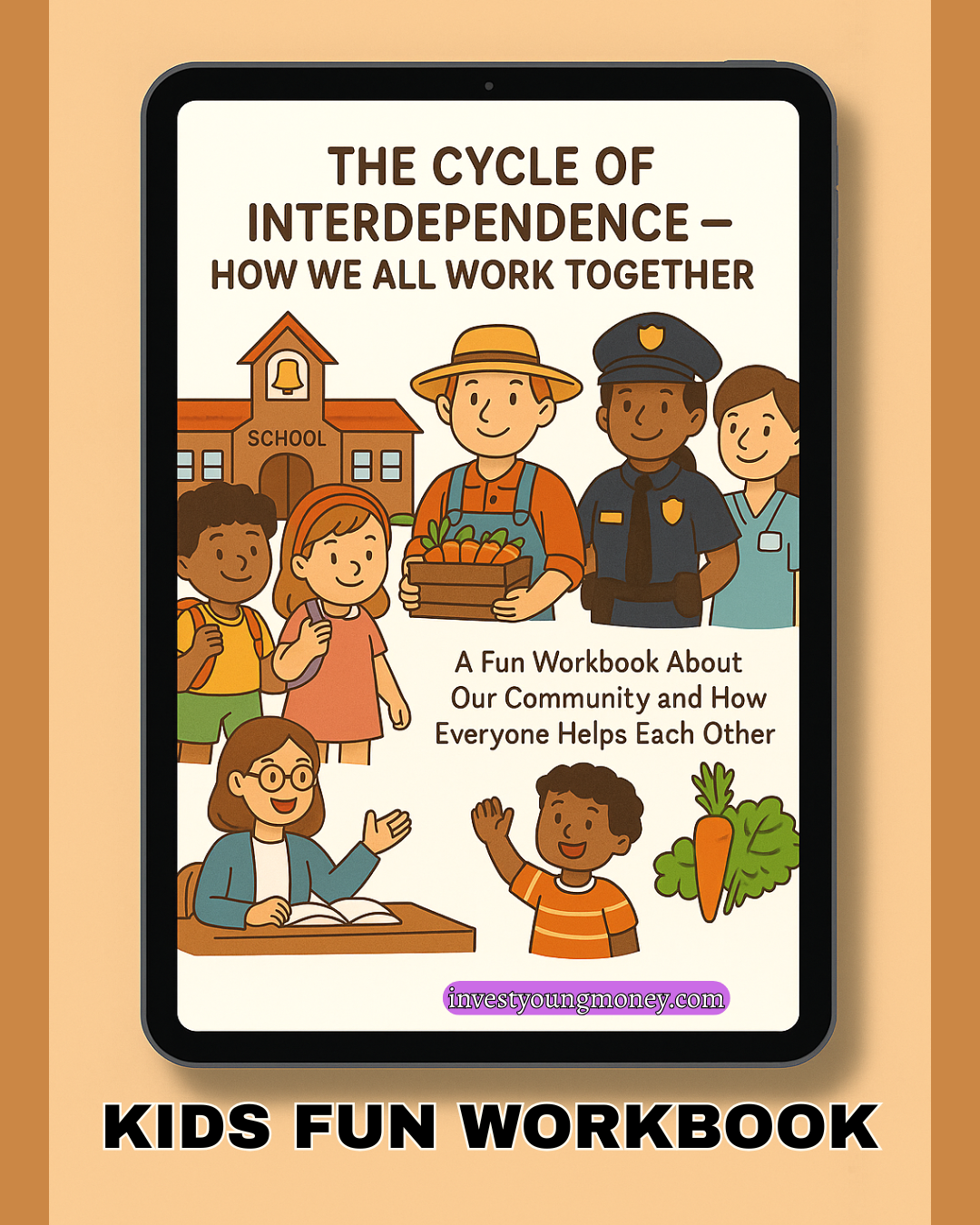 Community Interdependence Workbook | How We All Work Together | Printable Educational Activity for Kids | Teamwork & Helping Others