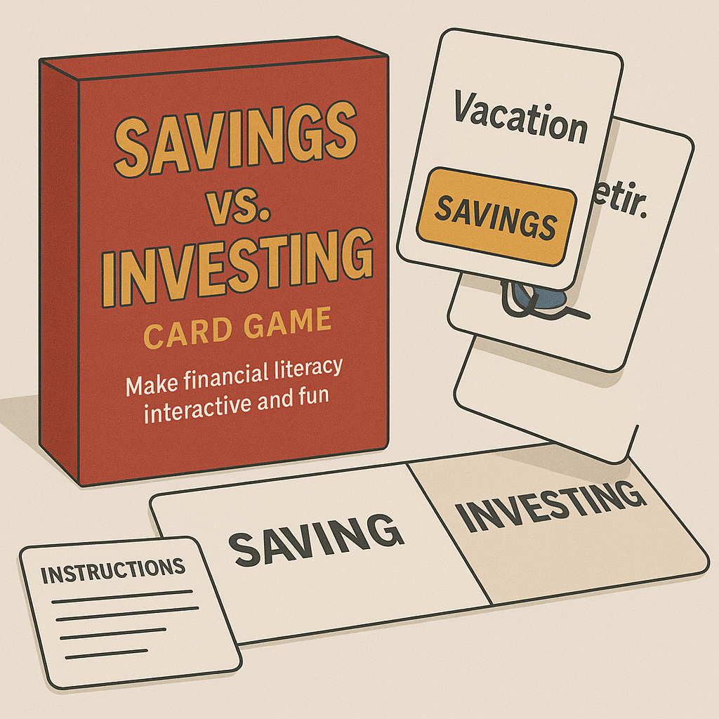 Savings vs. Investing Game Card Deck