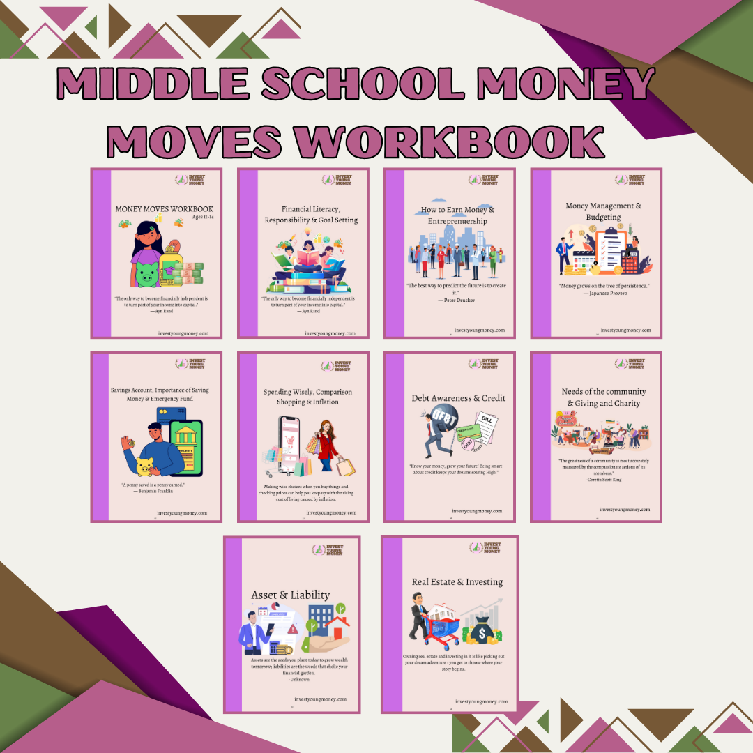 MIDDLE SCHOOL MONEY MOVES WORKBOOK - Digital Printable