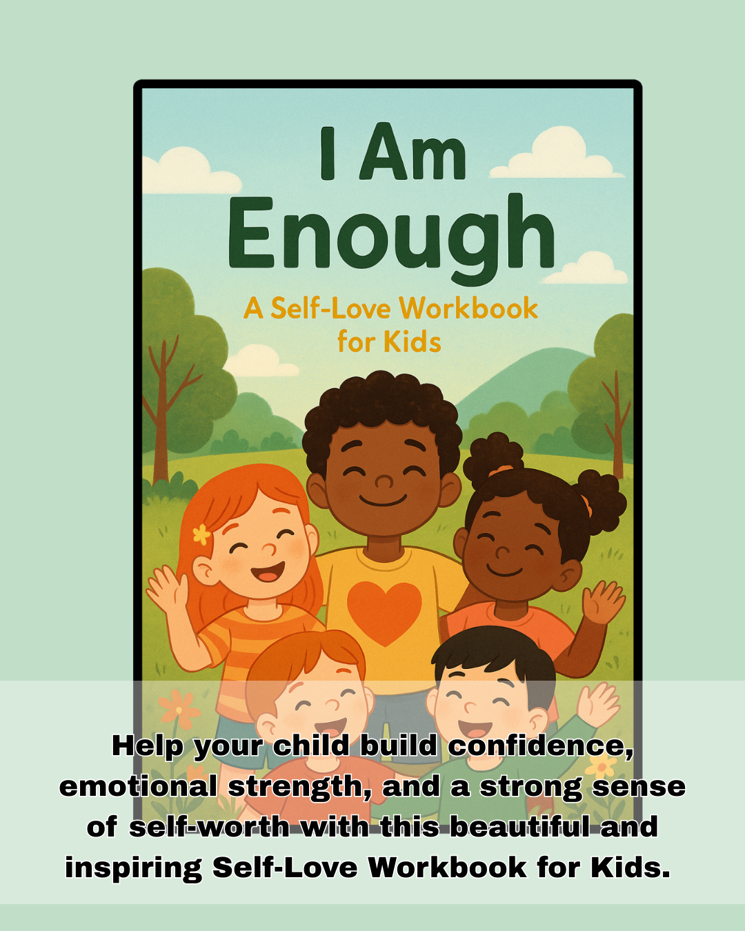 I AM ENOUGH: A Self-Love Workbook for Kids Digital Printable | Confidence Builder | Mindset Activities | Empowering Workbook for Kids