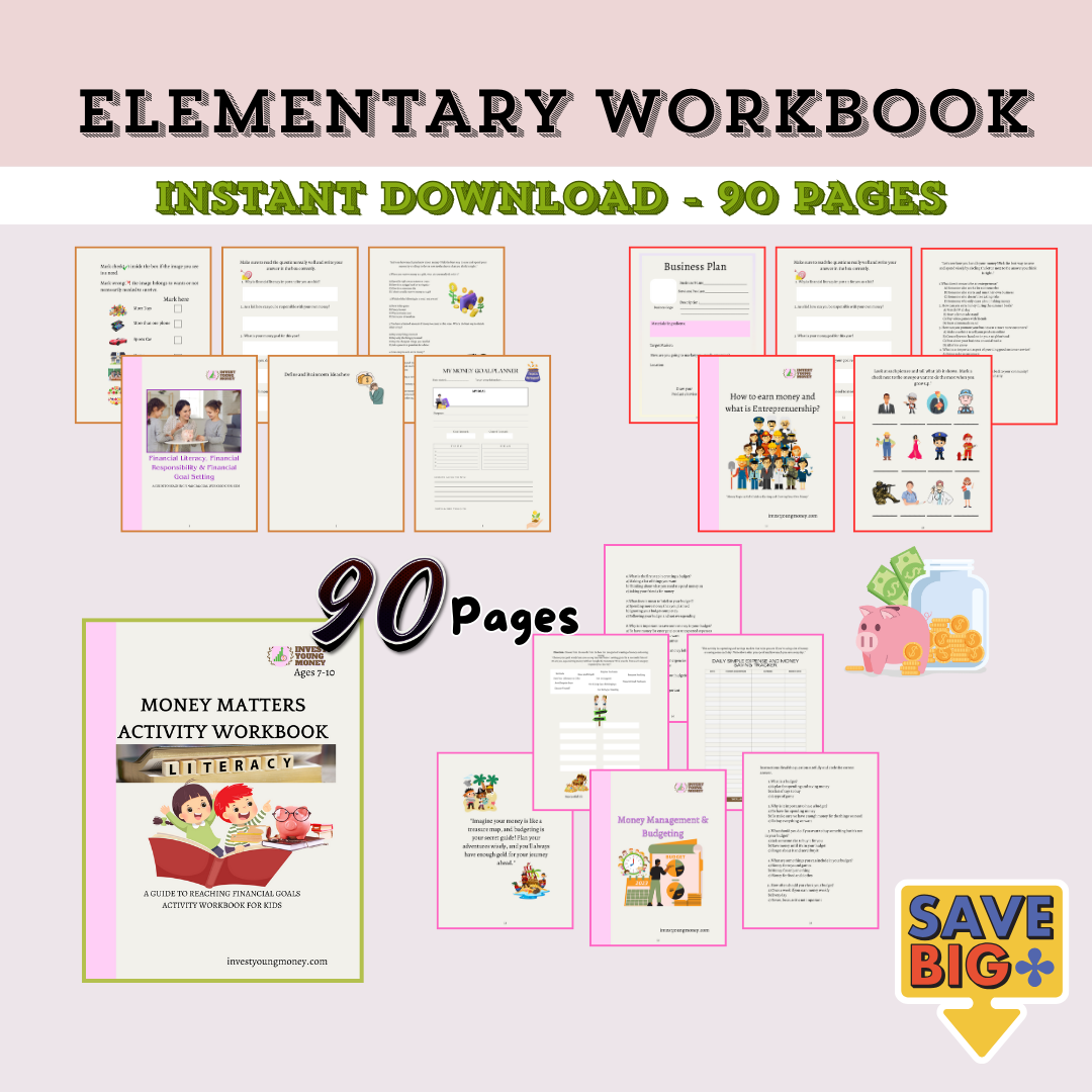 Elementary Money Matters Activity Workbook Financial Literacy Workbook