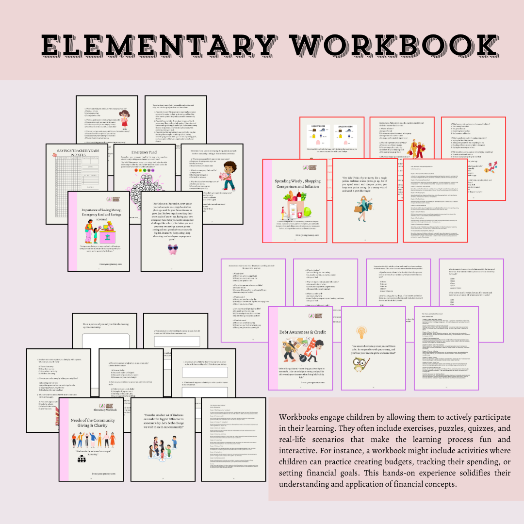 Elementary Money Matters Activity Workbook Financial Literacy Workbook