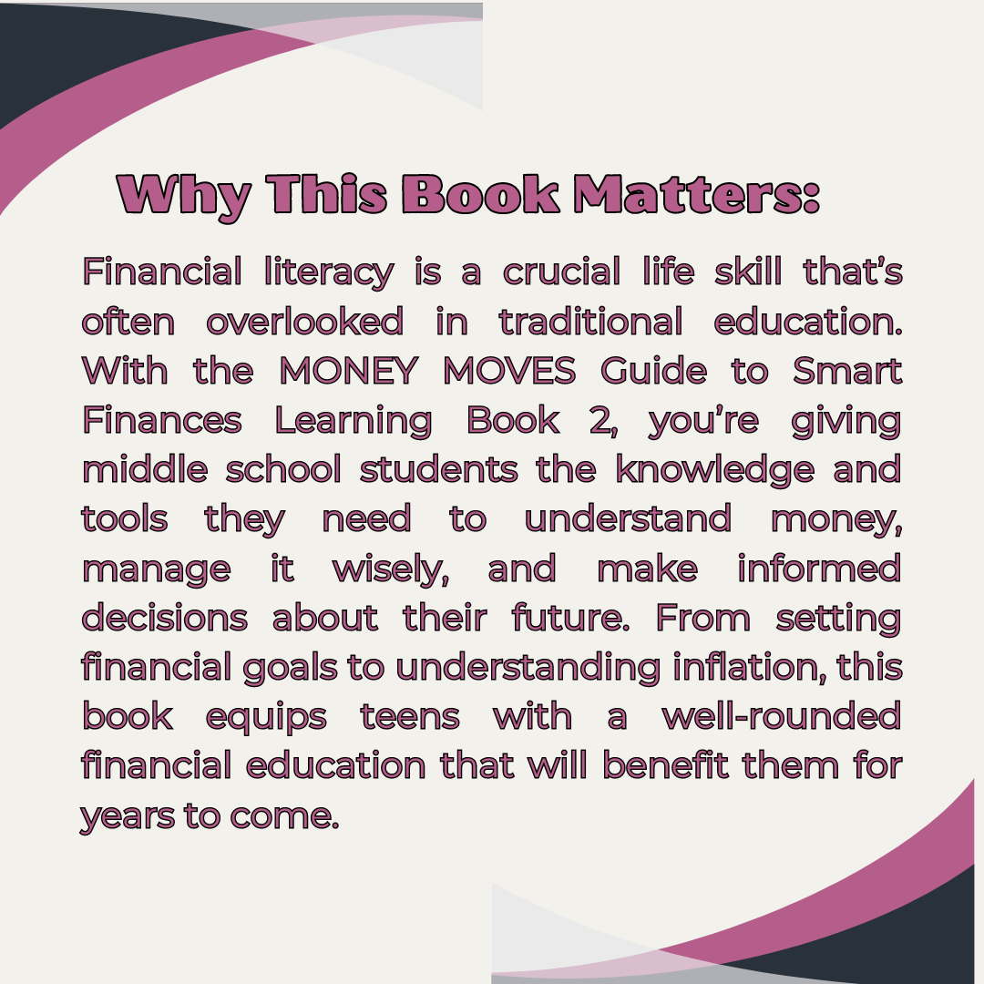 Middle School Volume II Money Moves Financial Literacy Learning Book II Digital Downloadable and Printable