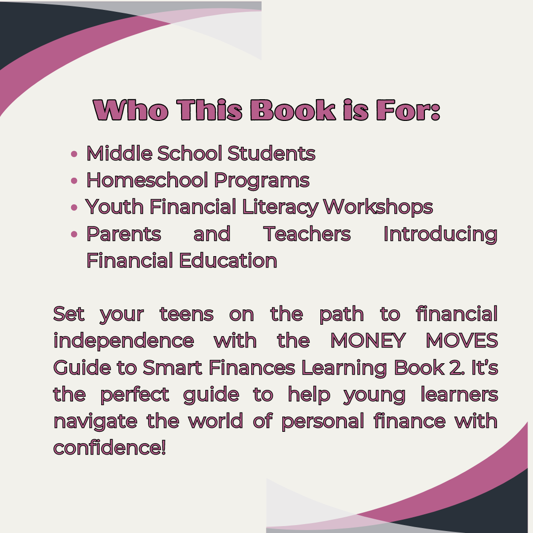 Middle School Volume II Money Moves Financial Literacy Learning Book II Digital Downloadable and Printable