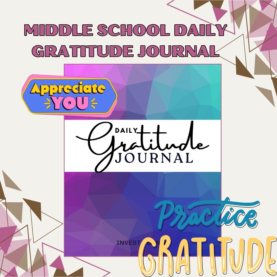 Middle School Daily Gratitude Journal Digital Printable