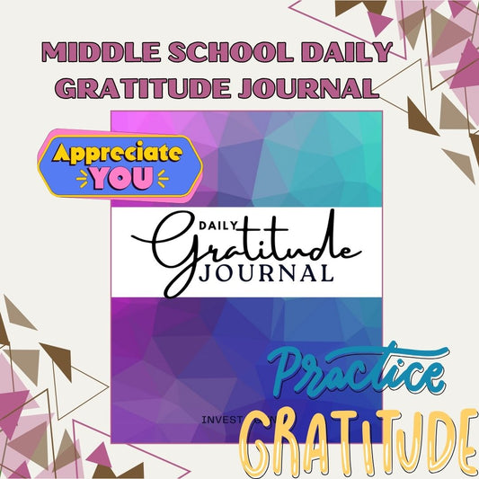 Middle School Daily Gratitude Journal Digital Printable