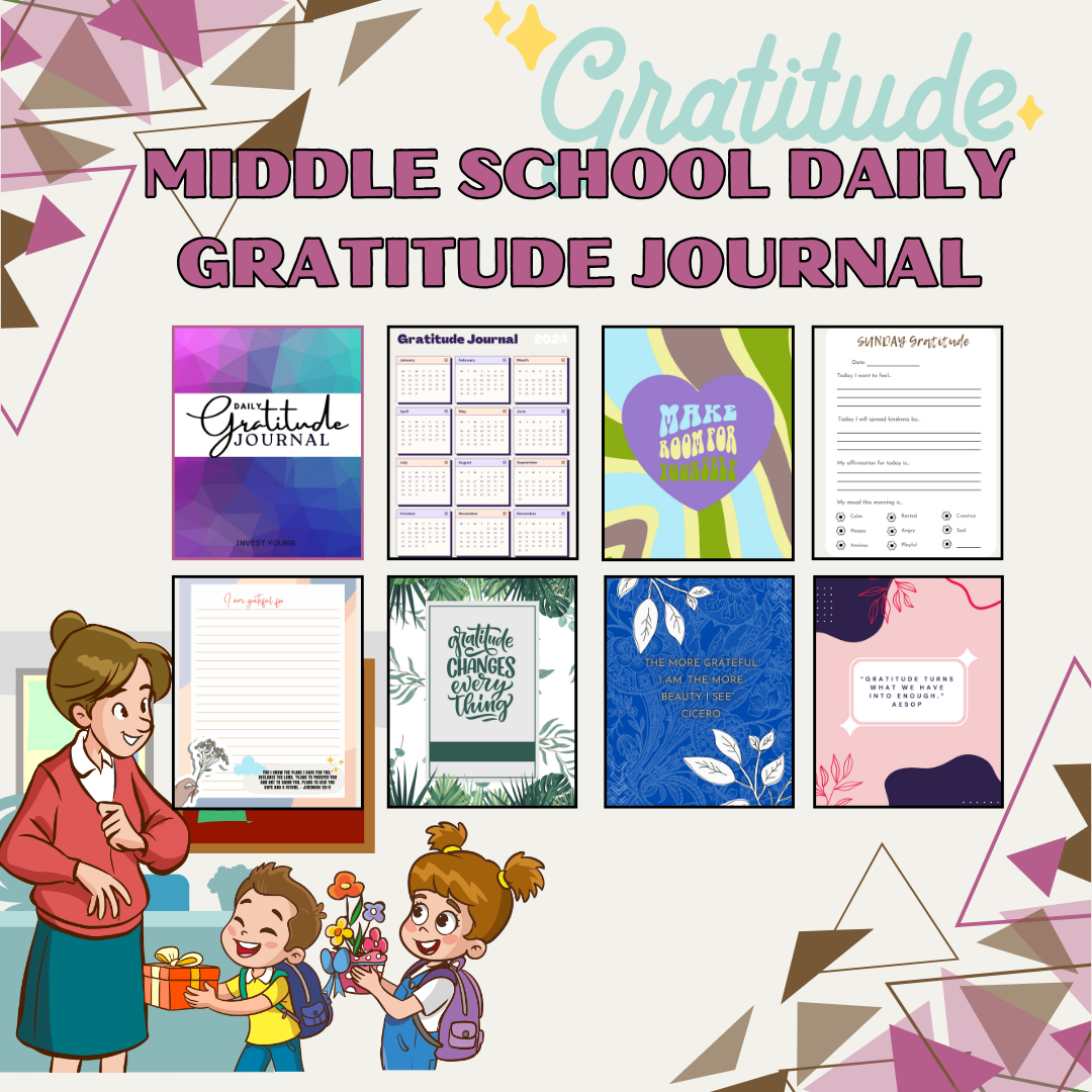 Middle School Daily Gratitude Journal Digital Printable