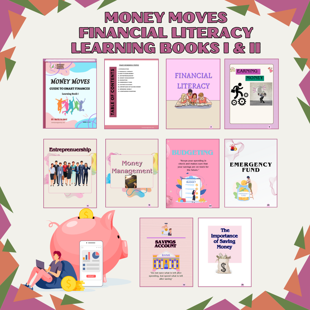 Money Moves Middle School Financial Literacy Bundle 2 Kids Money Learning Book Financial Literacy for Kids Fun Money Book for Kids Workbook