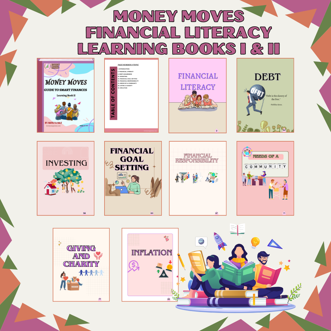 Money Moves Middle School Financial Literacy Bundle 2 Kids Money Learning Book Financial Literacy for Kids Fun Money Book for Kids Workbook