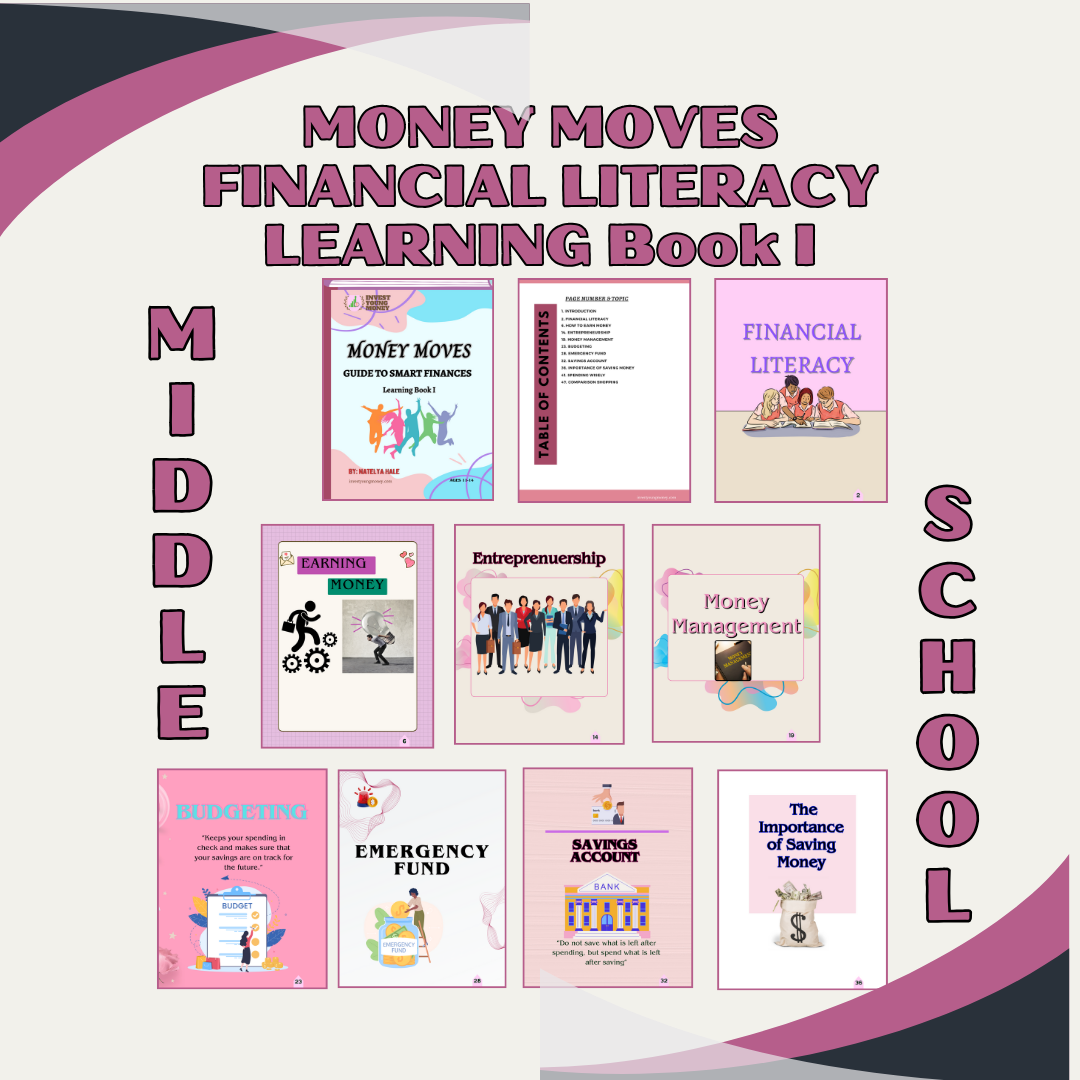 Middle School Volume I Money Moves Financial Literacy Learning Book I Digital Downloadable and Printable