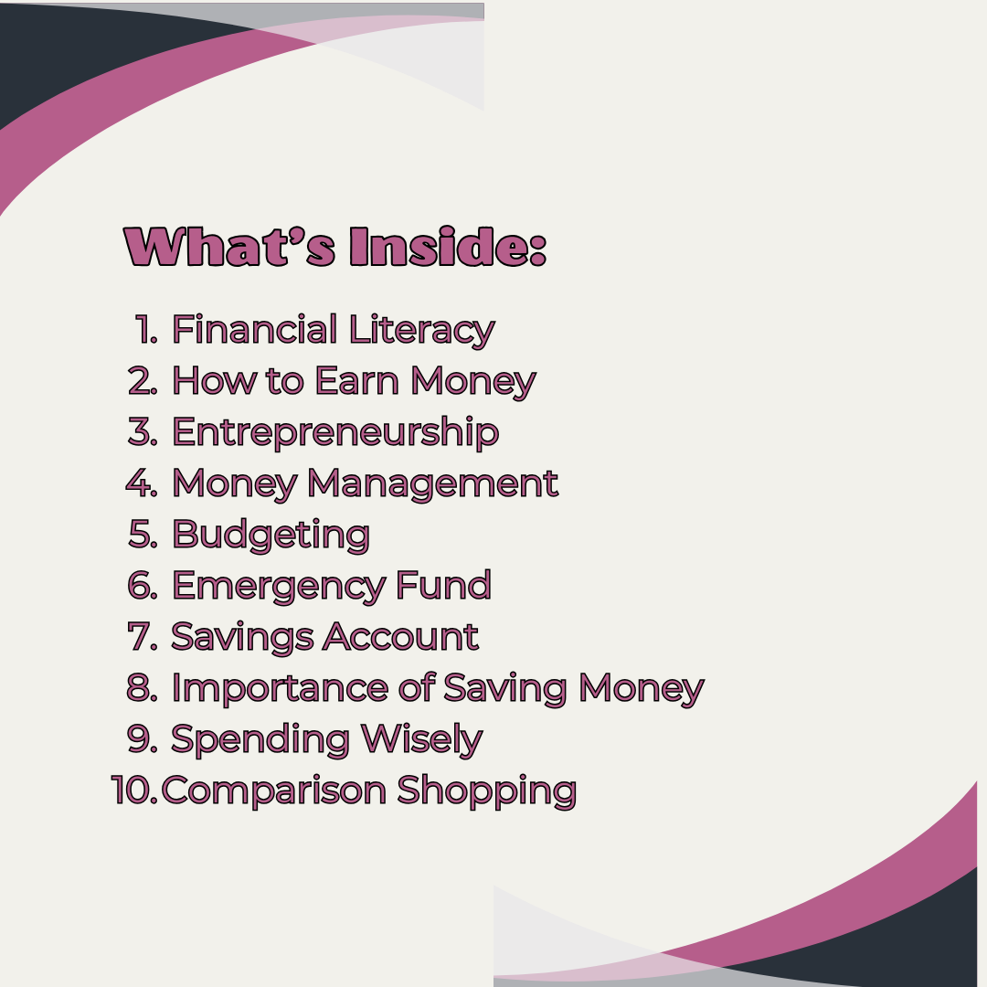 Middle School Volume I Money Moves Financial Literacy Learning Book I Digital Downloadable and Printable