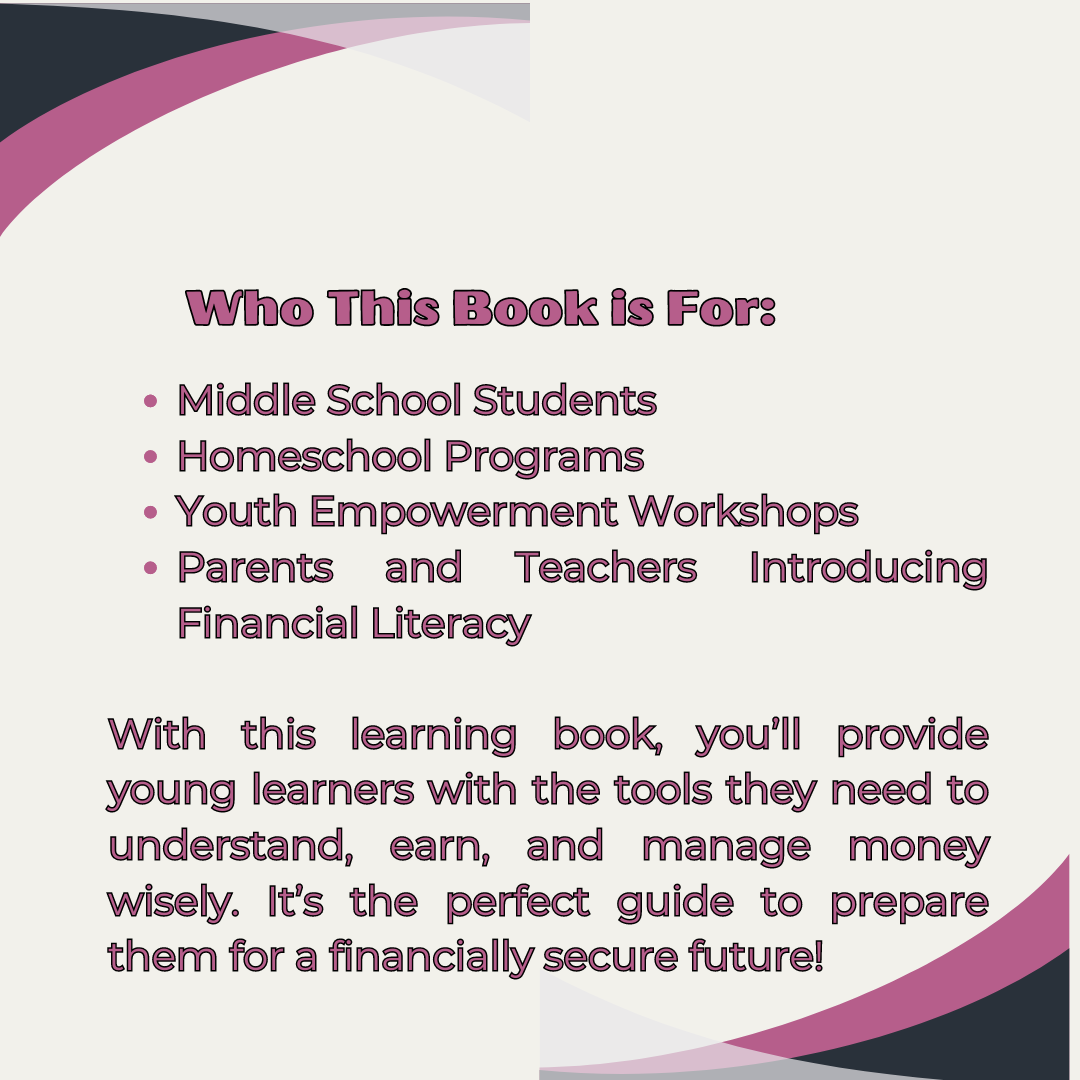 Middle School Volume I Money Moves Financial Literacy Learning Book I Digital Downloadable and Printable