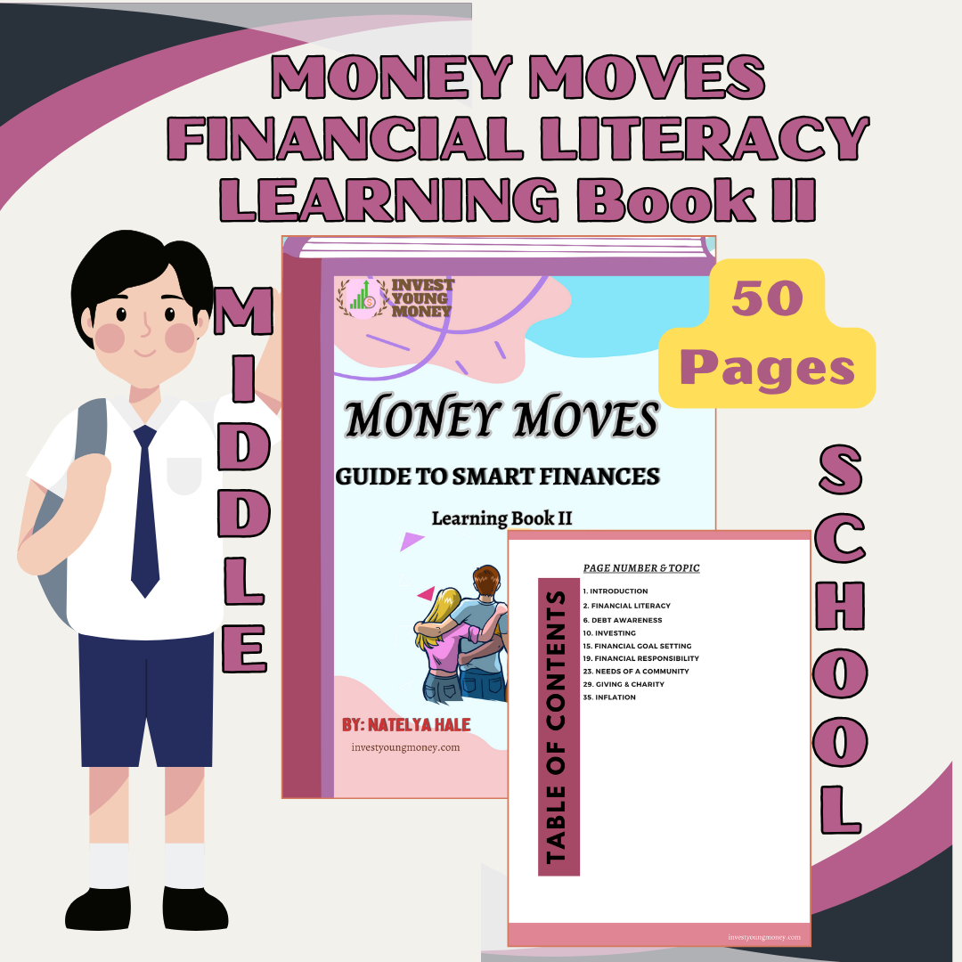 Middle School Volume II Money Moves Financial Literacy Learning Book II Digital Downloadable and Printable